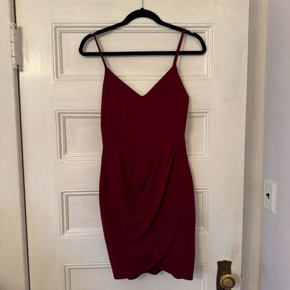 Lulu's Burgundy Wine Red Bodycon Mini Dress - Picture 6 of 13